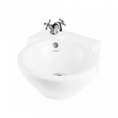 Hindware Wall Hung Basin Classic Corner 10055-White