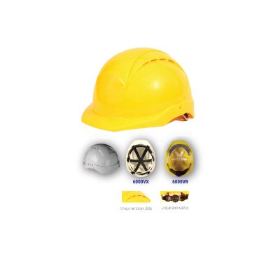 ACME Safe Well Red Ratchet Safety Helmet-6000VR