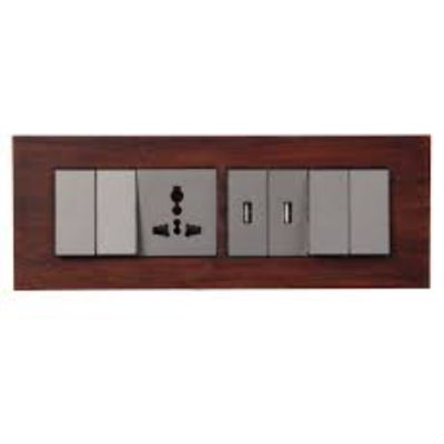 Crabtree Athena Amare 12 M Plate Teak Wood ACNPSOKV12