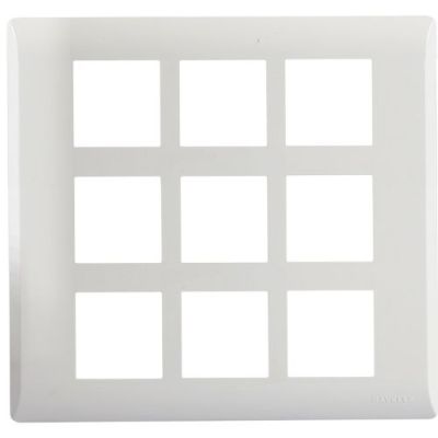 Havells Cover Plate Silver Coral Ebony 9 Module AHLPLCSV09