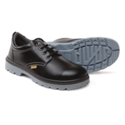 Anuj Jama 8 Inch Double Density PU Sole Safety Shoes - Black-JS115