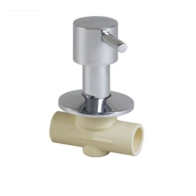 Ashirvad 1/2 Inch CPVC Short Concealed Valve 1/2 Inch Full Turn Spindle Flora Knob - 50001540