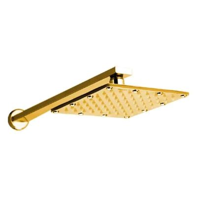 Azaro Gold Allied Gold Finish 12x12Inch Rain Shower with ArmAZARO-PVD-09-12x12