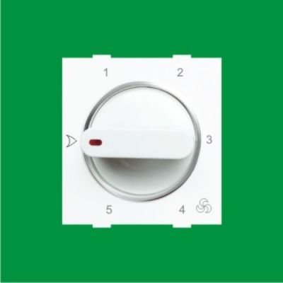 B'Five Marvella 5 Step Fan Regulator 2 Module Crome - B-032CR