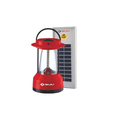 Bajaj Asha 2200mAh LEDGlow Solar Rechargeable Lantern 24 LED Light Red-610026
