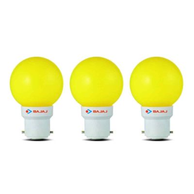 Bajaj Deco 0.5W Ping Pong LED Bulb Yellow-Base B22-830024