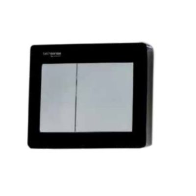 Asianpaints Bathsense Black and Chrome Square Mechanical Push Plate - BS-PL-03