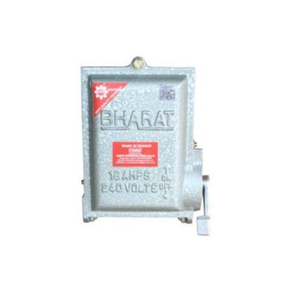 Bharat 240V 16A Iron Clad Double Pole Main Switch (Casting) - 1011