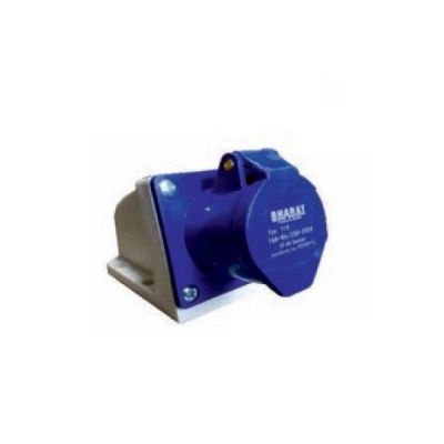 Bharat 220-250v 16A 16AX IP44 5 Pin Wall Socket - B115
