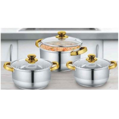 SNB Classic Essentials 3Pcs Set Of Goldy Serving Set Casserole-16/18/20cm-C-4