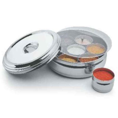 SNB Classic Essentials 1Pc Spice Box Masala Dani Acrylic Lid-18cm-KS-8-18