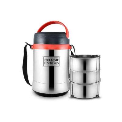 SNB Classic Essentials Thermo Meal Lunch Box Inside 3Pcs Containers With PP Lid-LB-19