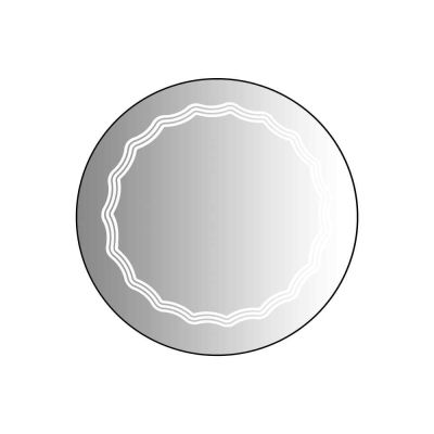 Cera LED Mirror With Touch Switch 600mm Dia-Chrome-B3530109