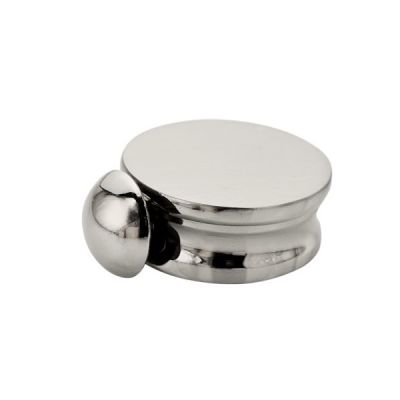 Chitra Aluminium Hut End Cap for 1 Inch Dia Curtain Rod - Satin Silver Finish