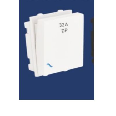 Cona Platinum 32A D.P White Switch With Indicator 14051