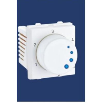 Cona Platinum Medium 5 Step White Fan Regulator With Indicator 14086