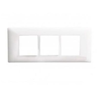 Cona Platinum Snow White Cover Plate 6 Module 14606