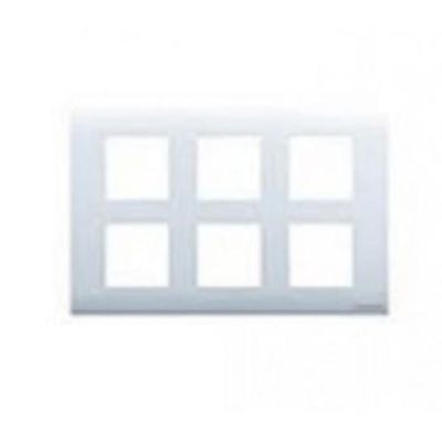 Cona Platinum Snow White Cover Plate 12 Module 14612