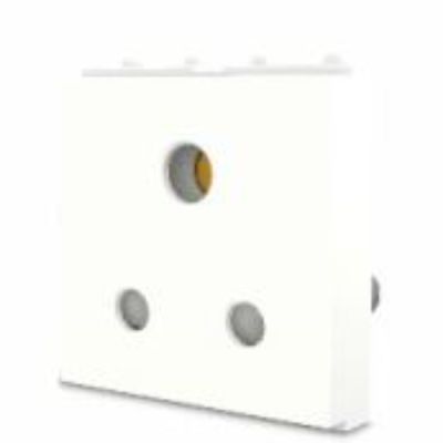 Cona Estella White 6A 3 Pin Socket with Shutter Cona-18071