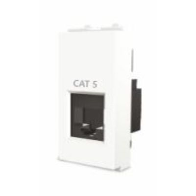 Cona Estella White Cat 5 Socket Cona-18116