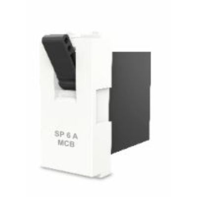 Cona Estella White 6A SP 3KA MCB Cona-18406