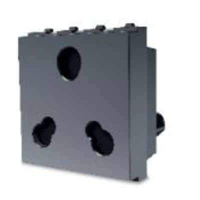 Cona Estella Charcoal Grey 6/16A Universal Socket with Shutter Cona-19066