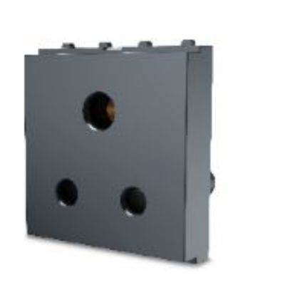 Cona Estella Charcoal Grey 6A 3 Pin Socket with Shutter Cona-19071