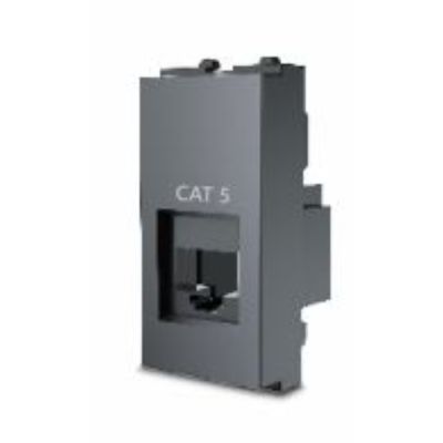 Cona Estella Charcoal Grey Cat 5 Socket Cona-19116