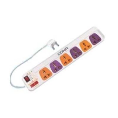 Cona Colour 6A 6x1 4 Mtr Power Strip 3291