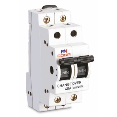 Cona TripRite 63A C Type 240/415V 100mA DP White Changeover Switches Cona-4663-DP