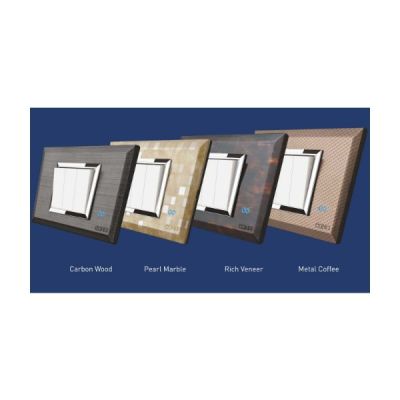 Cona Platinum 12 Module Carbon Wood Modular Switches-14712