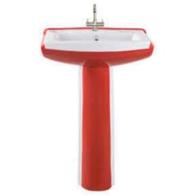 Coto Sofia-Set Double Color Designer Wash Basin Pedestal-Black