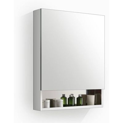 Capri 22x14Inch Stainless Steel Single Door Mirror Cabinet-CB-1911