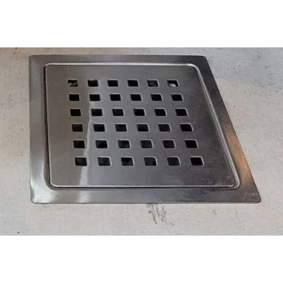 Capri Hybo 5x5Inch Stainless Steel Plain Square Jali with Frame-GR-1607