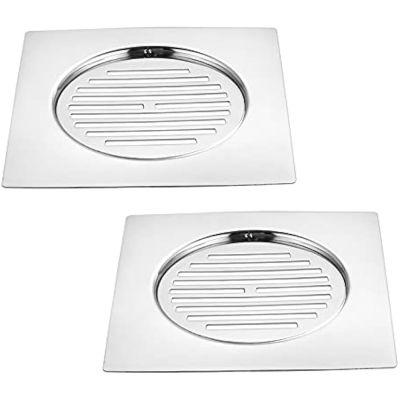 Capri 5Inch Zebra Plain Stainless Steel Square Locking Jali-GR-1681