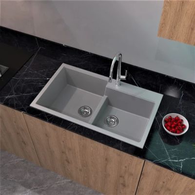 Capri 34x20x8Inch Double Bowl Kitchen Sink-KS-4823