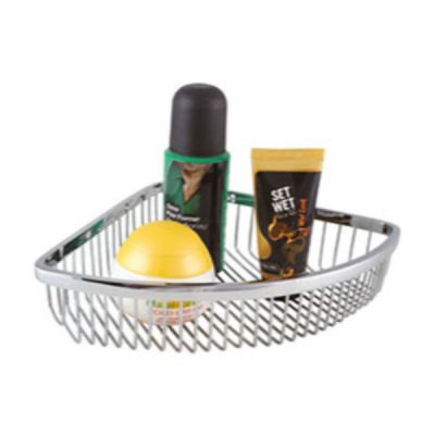 Capri 9x9Inch Brass Corner Basket-MS-1729