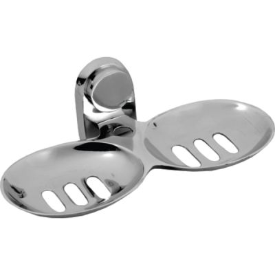 Capri Star Chrome Plated Double Apple Soap Dish-ST-309