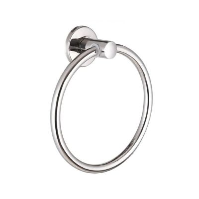 Capri Stella Silver Stainless Steel Round Towel Ring-TR-1016-SR
