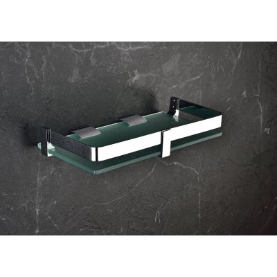 Capri Trump 18x6Inch Brass Straight Glass Shelf-TS-10