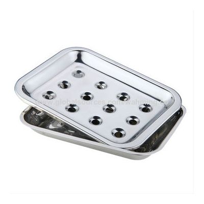 Capri Tatva Silver Stainless Steel Counter Soap Dish-TT-7010