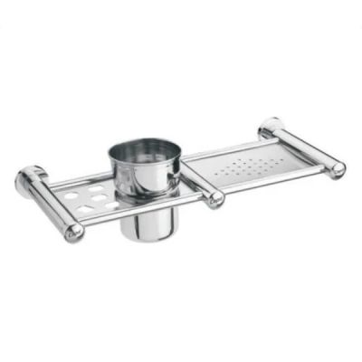 Capri Universal Stainless Steel Soap Dish cum Tumbler Holder-UN-608