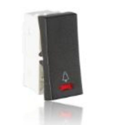 Crabtree Athena 10A Super Soft Elephant Grey One Way Bell Push Switch with IndicatorCrabtree-ACASBIE101