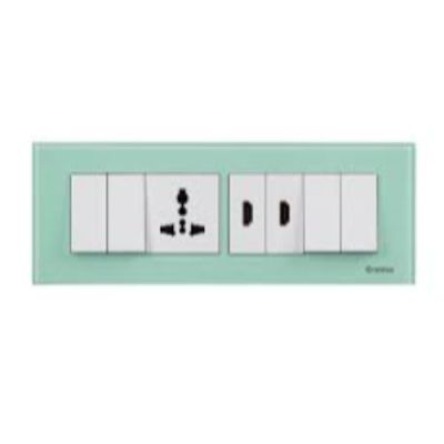 Crabtree Amare 8M (H) Plate Sombre Green Glass ACNPGONH08