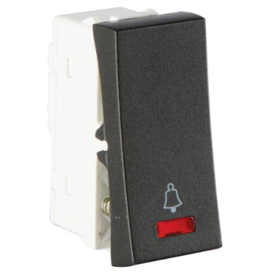 Crabtree Athena 10A Elephant Grey Modren One Way Bell Push Switches with IndicatorCrabtree-ACNSBIG101