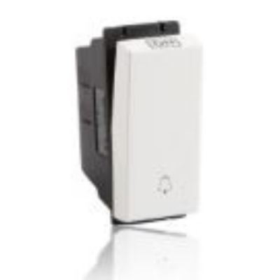 Crabtree Murano 10AX Super Soft Grey One Way Bell Push Switch with IndicatorCrabtree-ACUSBIB101