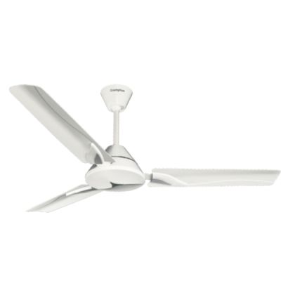 Crompton Greaves Flyleaf 1200mm Designer Ceiling Fan-72W-390rpm-Silver White-FLYLEAF1200SW