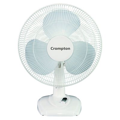 Crompton Greaves High Flo Eva 400mm Table Fan-50W-1300rpm-White-HFEVA400W