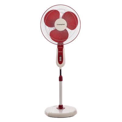Crompton Greaves High Flo Neo 400mm Pedestal Fan-58W-1330rpm-Red-HI-FL-NEO-RD
