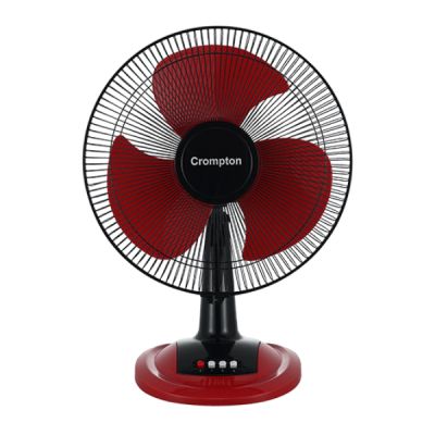 Crompton Greaves HS Whirlwind Gale 400mm Portable Table Fan-120W-2100rpm-Red Black-HS-WW-GL-RD-BLK